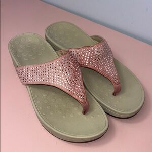 Vionic Naples Pink Rhinestone Women's Sandals